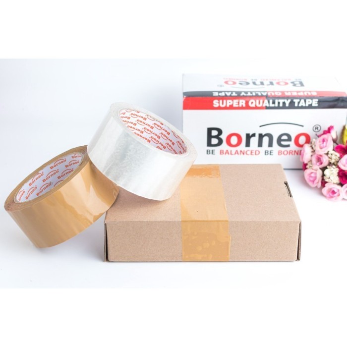 

OPP TAPE L CORE MERAH COKLAT/BENING 45MMX80Y BORNEO