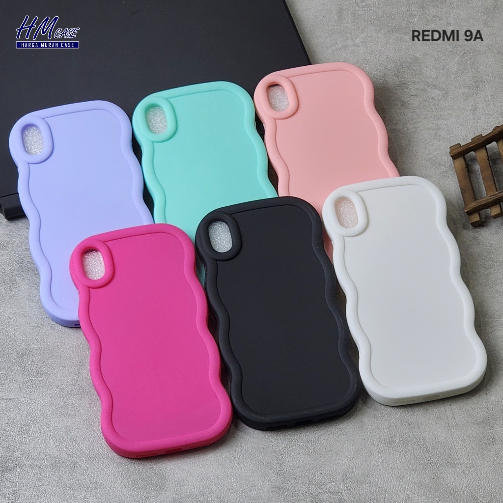 Case macaron Wave Redmi 9a Redmi 9c Redmi 10a Redmi 9t Redmi A1 Redmi A2 Redmi A3 Softcase Casing Si