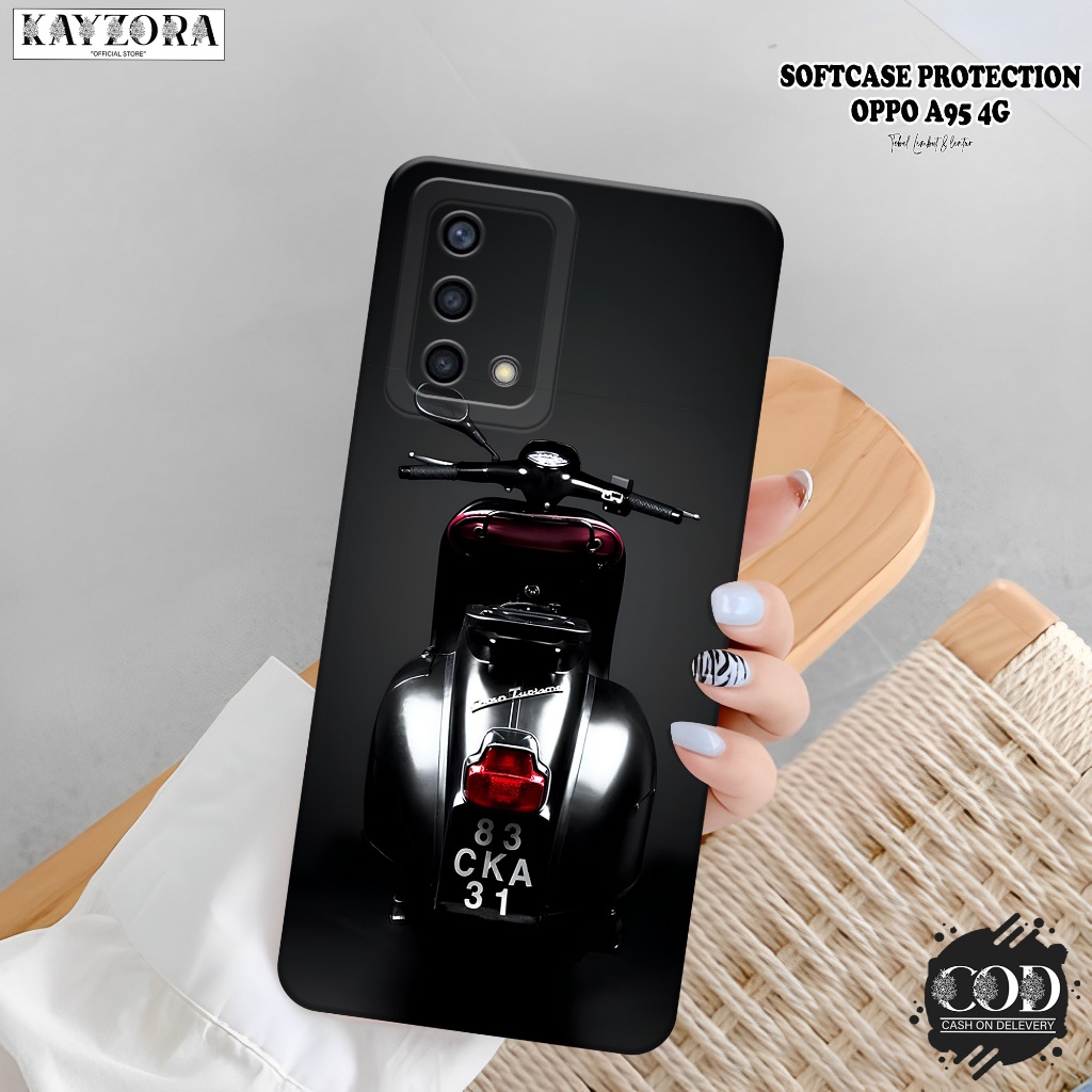 Case Hp OPPO A95 4G Terbaru - KAYZORA - Fashion Case Vespa - Softcase OPPO A95 4G - Silikon Tpu Pro 