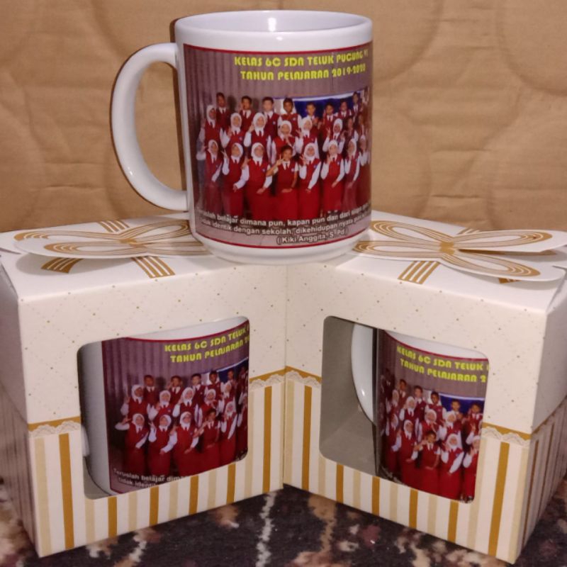 Souvenir mug sekolah/souvenir gelas keramik/souvenir gelas custom/souvenir gelas foto/souvenir kanto
