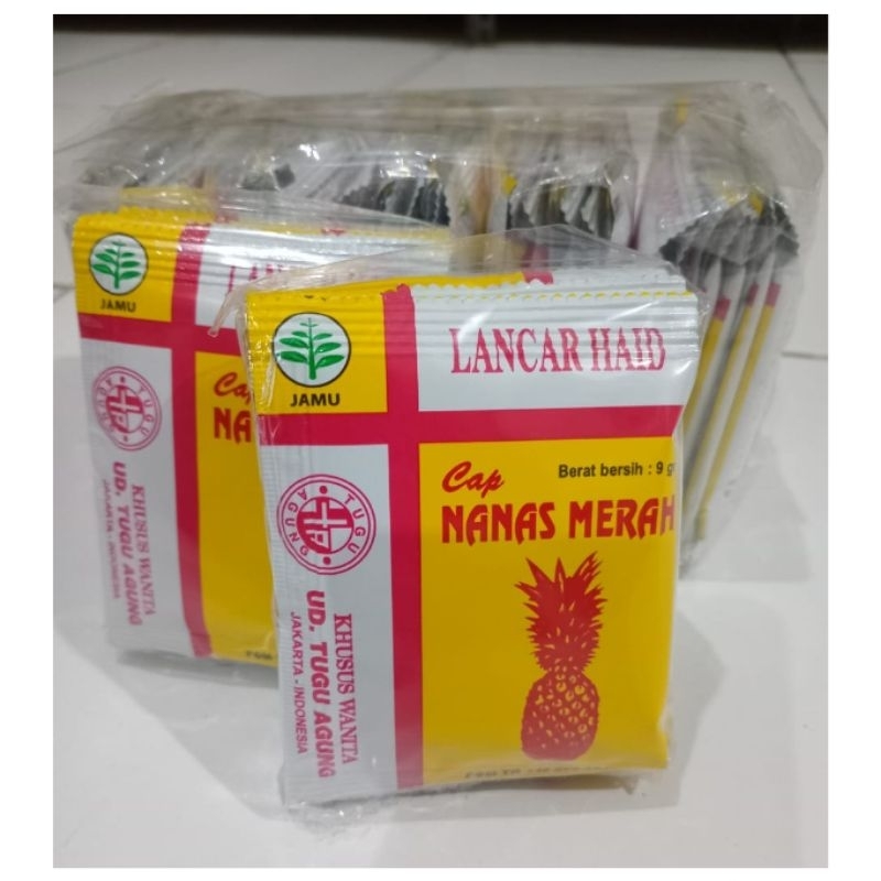 

Jamu Lancar Haid cap Nanas Merah isi 10 sachet