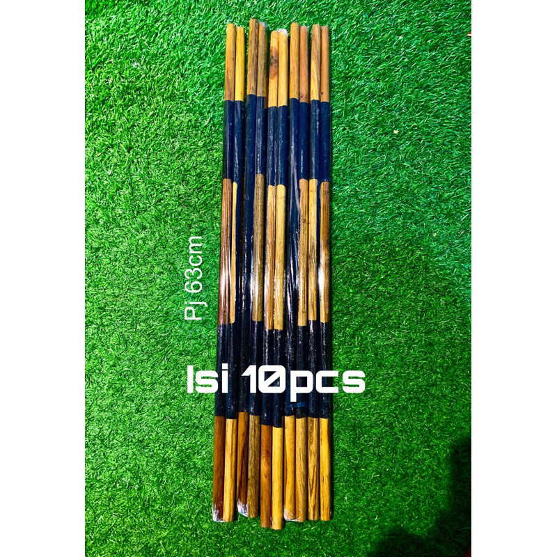 TANGKRINGAN BURUNG MURAI AMPLAS MOTIF KAYU JATI ISI 10 PCS