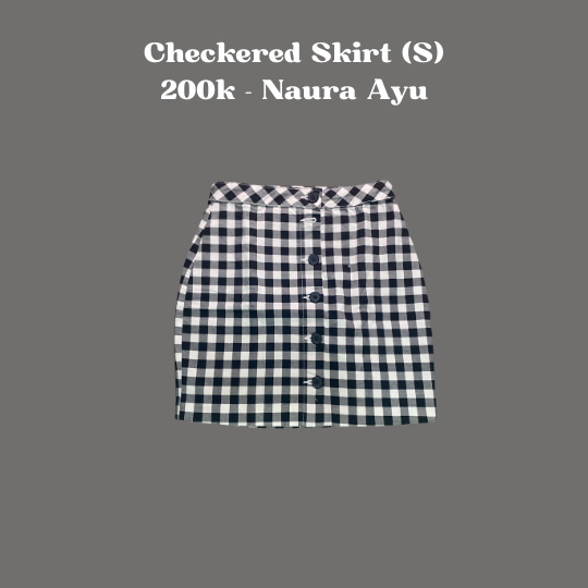 Checkered Skirt Size S - Naura Ayu