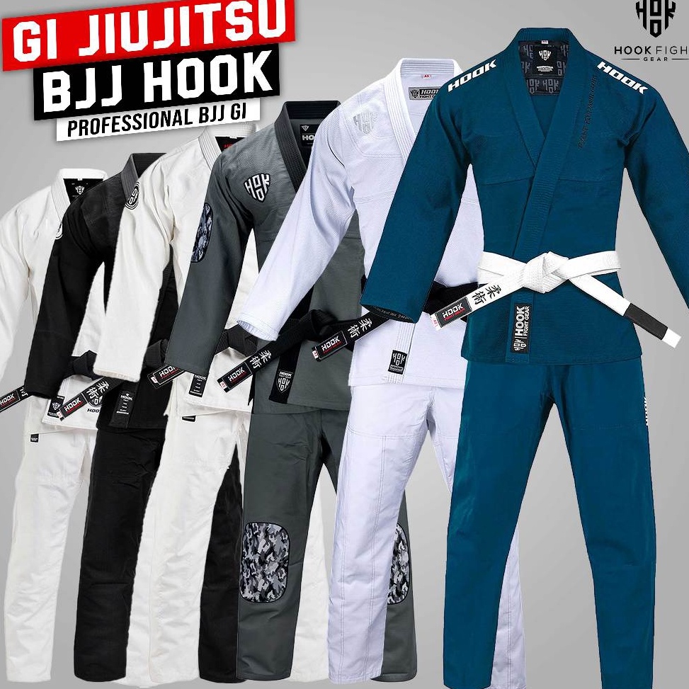 Model Baru GI JIUJITSU HOOK FIGHT GEAR JIU JITSU GI BJJ GI BRAZILIAN JIUJITSU GI GI BJJ GI BJJ HOOK 