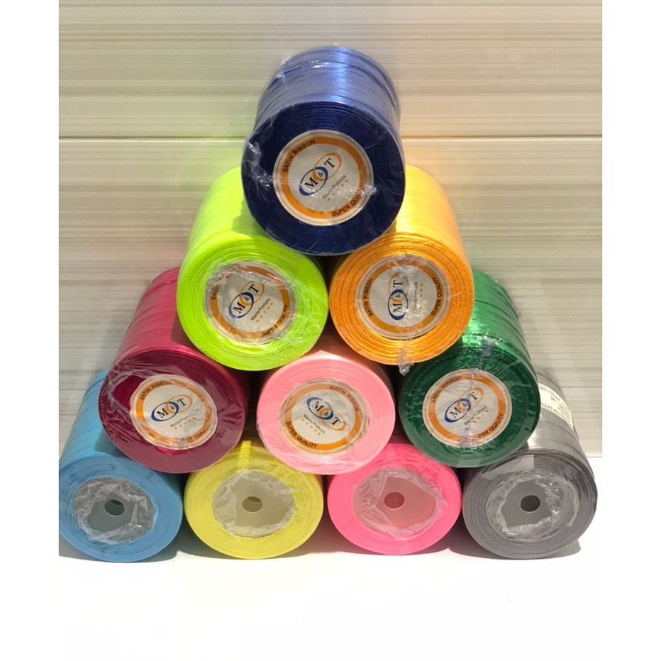 

HEBOH Pita satin 38 Pita bahan 1 cm isi 1 roll Satin Ribbon