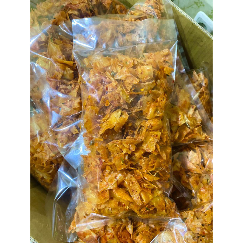 

Kripset pedas daun jeruk 250Gr