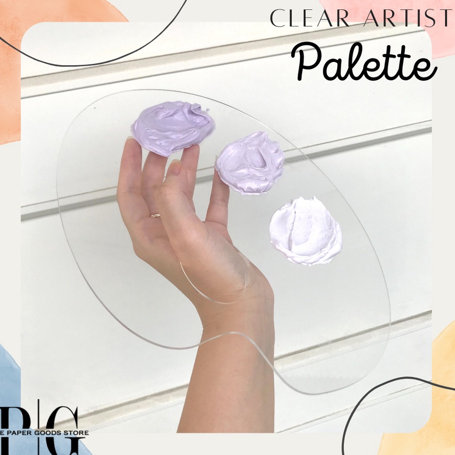 

TERKENAL Clear Artist Palette Acrylic for Cake Painting Palet Akrilik