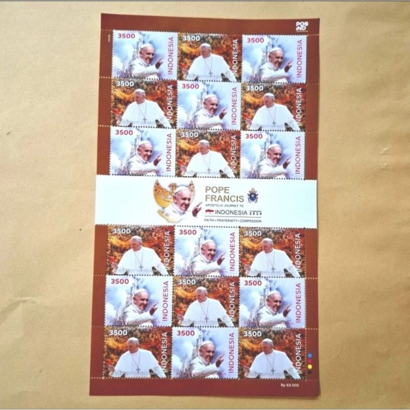 

prangko Pope Francis apostolic journey prangko Paus Fransiskus
