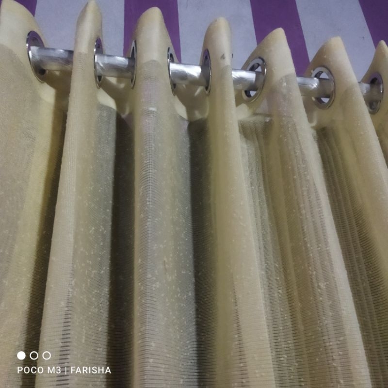 Gorden vitrase polos model smokring vitrase motif salju smokering vitrase curtain