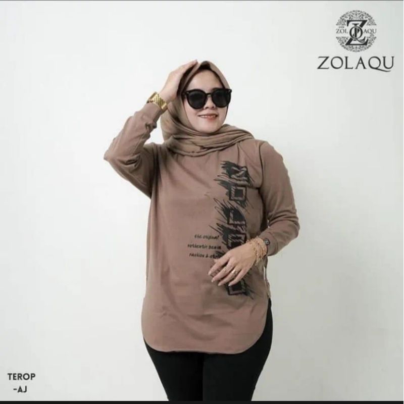 FLASH SALE ATASAN SEMI TUNIK ZOLAQU WANITA LENGAN PANJANG BAWAH OVAL FASHION MUSLIM TERBARU ZOLAQU