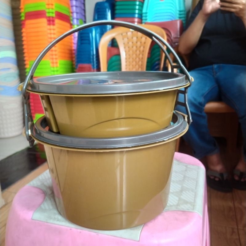 NEW PRODUCT RANTANG BULAT SUSUN 2 / RANTANG PLASTIK SUSUN 2 IDOLA / WADAH BEKAL MAKANAN