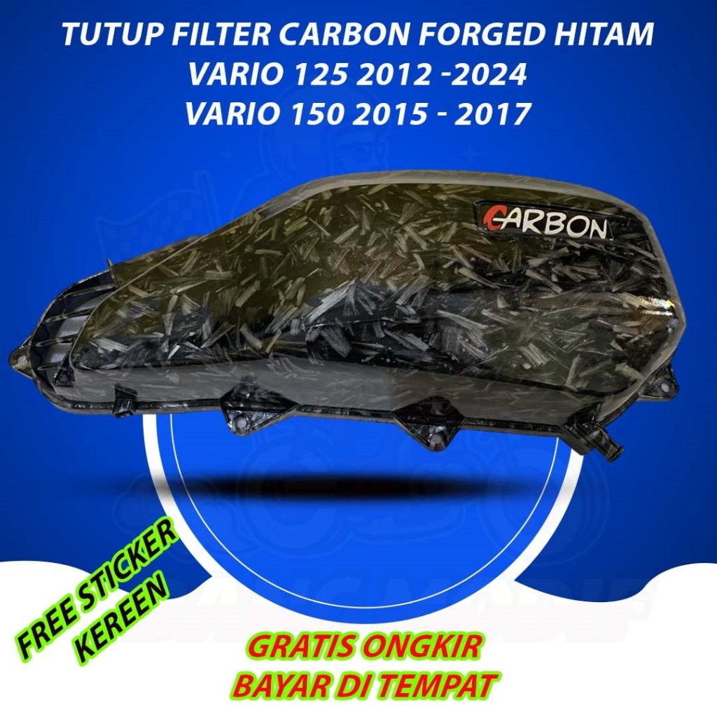 Cover Filter Vario 125 Carbon Forged Hitam Cover Filter Vario 150 Carbon Forged Hitam Box Filter Var