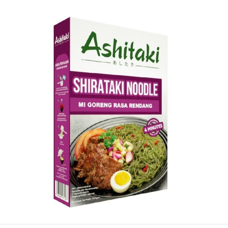 

Mie Sehat - ASHITAKI - Mie Shirataki goreng rasa Rendang
