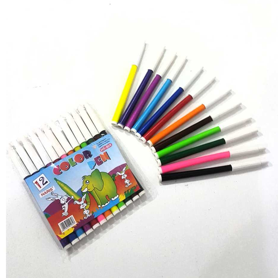 

Harga Grosir (1Dus/12packs/144pcs ) Spidol Warna Coloring Marker 838-12