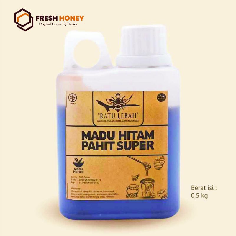 

Madu Hitam Pahit Super l 0.5 kg l Ratu Lebah