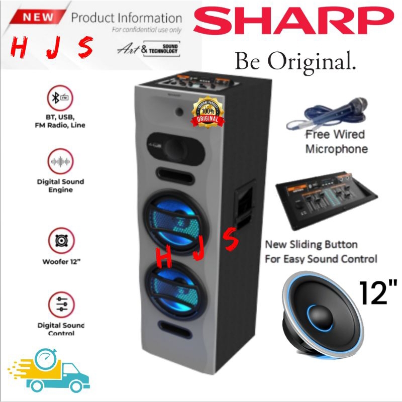 SPEAKER AKTIF SHARP PRO X SERIES NEW CBOX-PROX22UBB 12" INCH [ RMS ] 20000 W PMPO