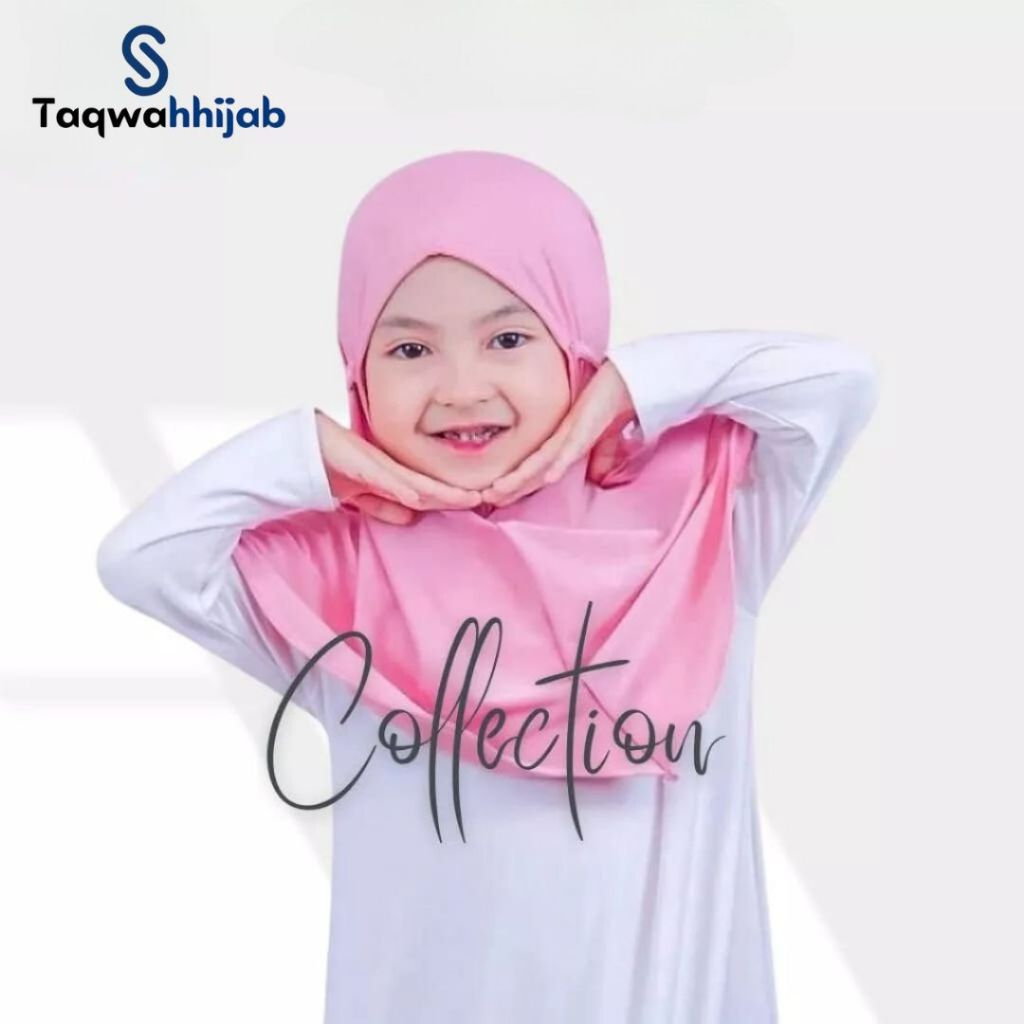 Jilbab anak perempuan Bergo maryam Jersey premium Kerudung bergo Tali belakang