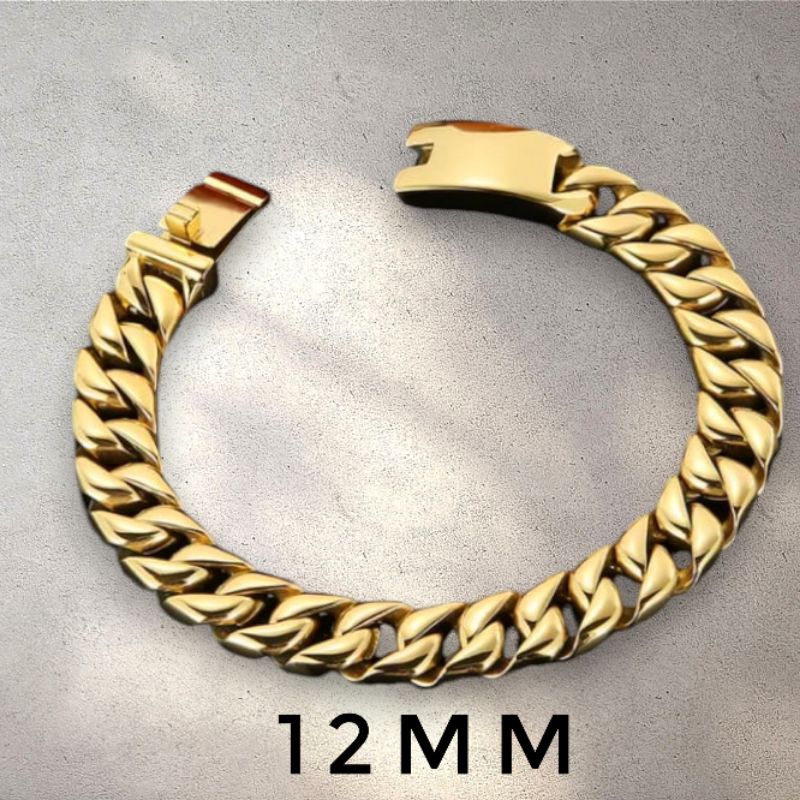 Bracelet Gelang Rantai Pria super mewah stainless steel ori