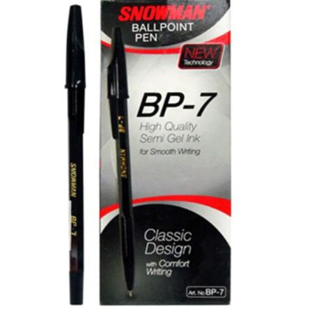 

PAKET HEMAT PULPEN BALLPOINT PEN SNOWMAN 7mm BP 7 12 pcs