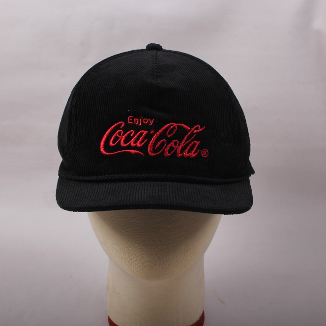 Coca Cola Vintage Corduroy Hat Snapback Topi