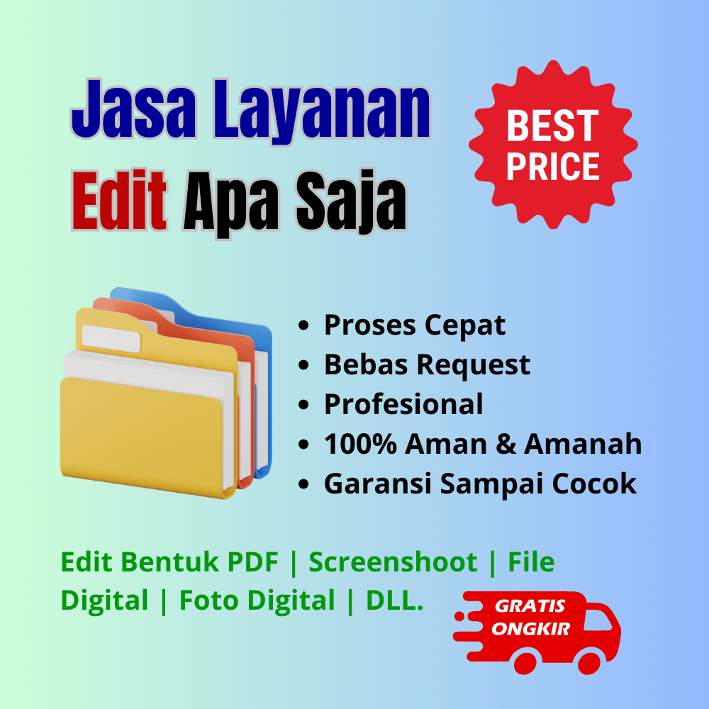 Jasa Layanan Edit Apa Saja | File PDF | Gambar | Dokumen | Foto | Screenshot | Word