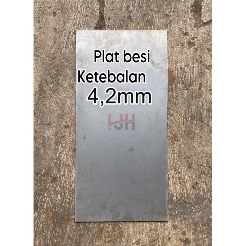 Plat besi polos tebal 4,2mm plat eser hitam ukuran 10x10cm