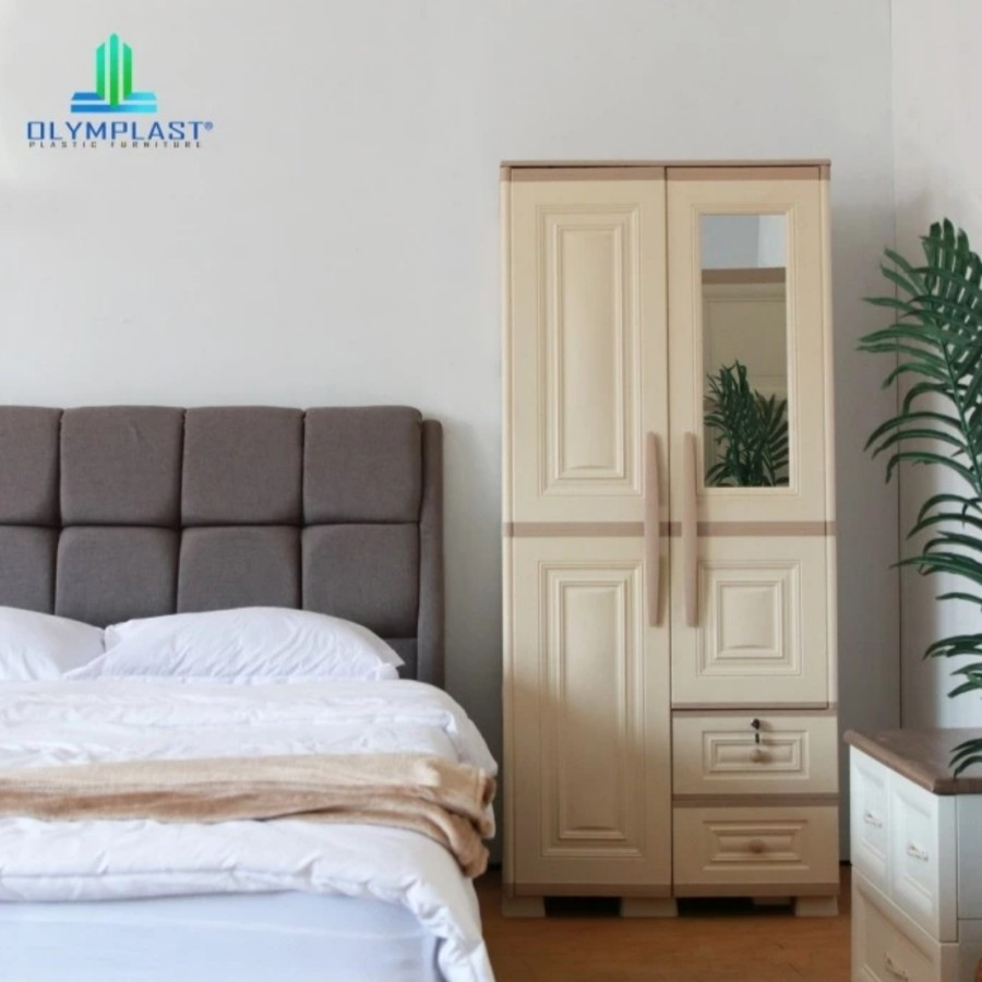 lemari plastik olymplast lemari baju pakaian lemari 2 pintu