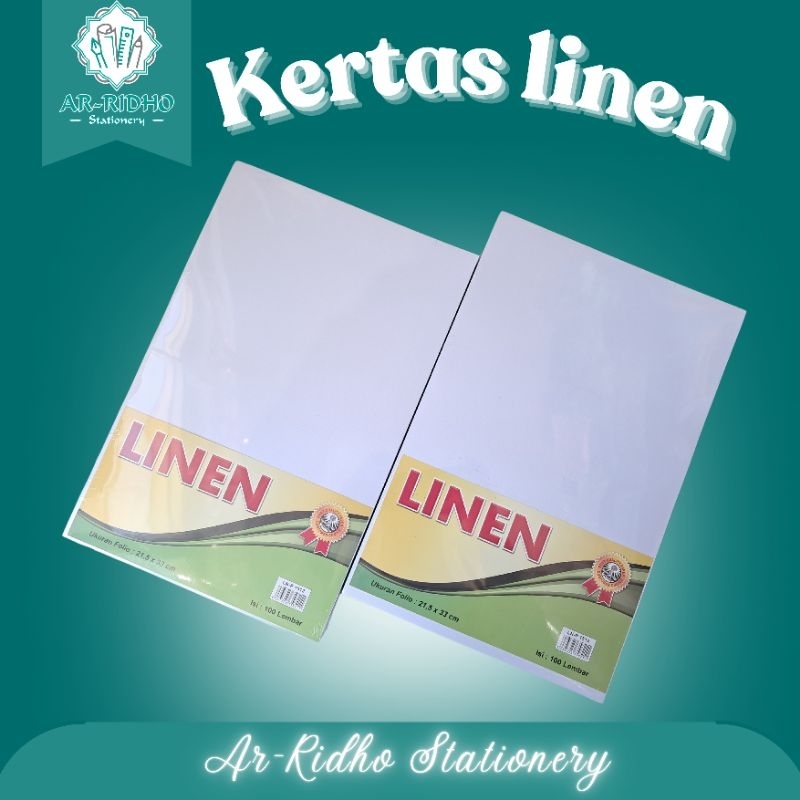 Kertas Linen bertekstur garis - garis  F4 1 Pak
