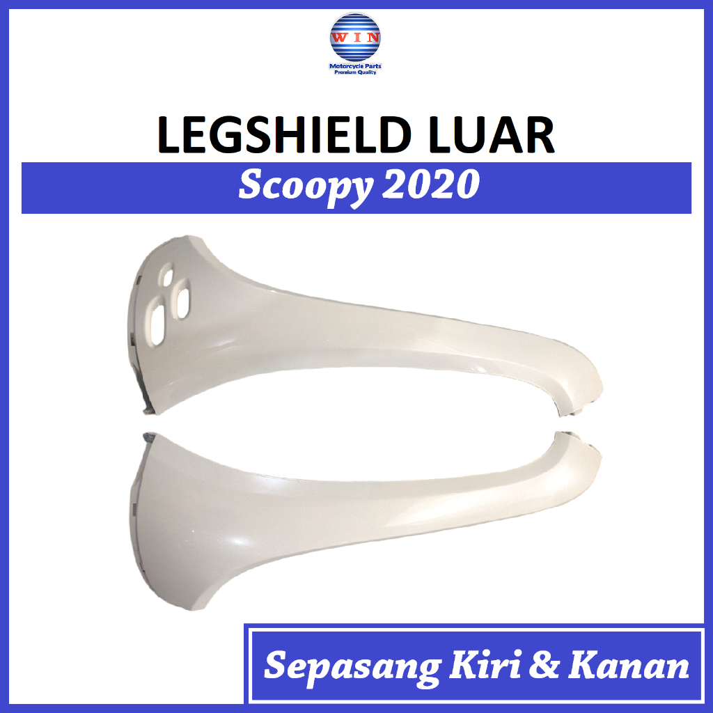 Sayap Luar Legshield  Scoopy 2020 Cream WIN