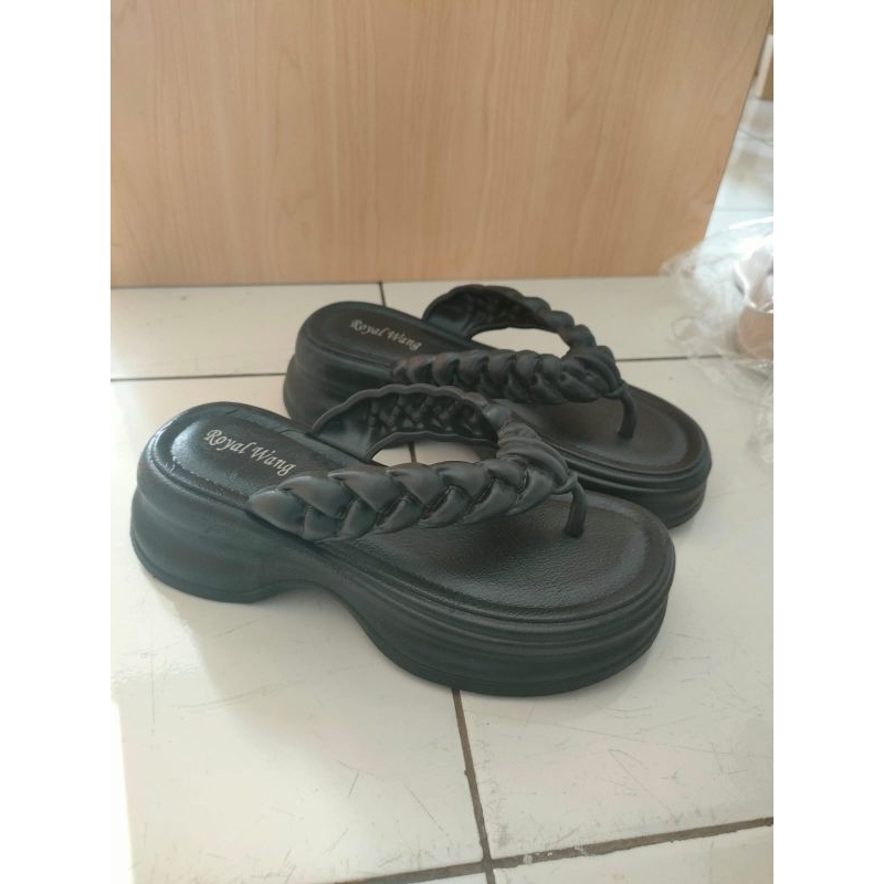 S034- Sendal Jepit Wedges Wanita Dewasa Sendal Korea Style Sendal Jepit ibu ibu sendal viral sendal 