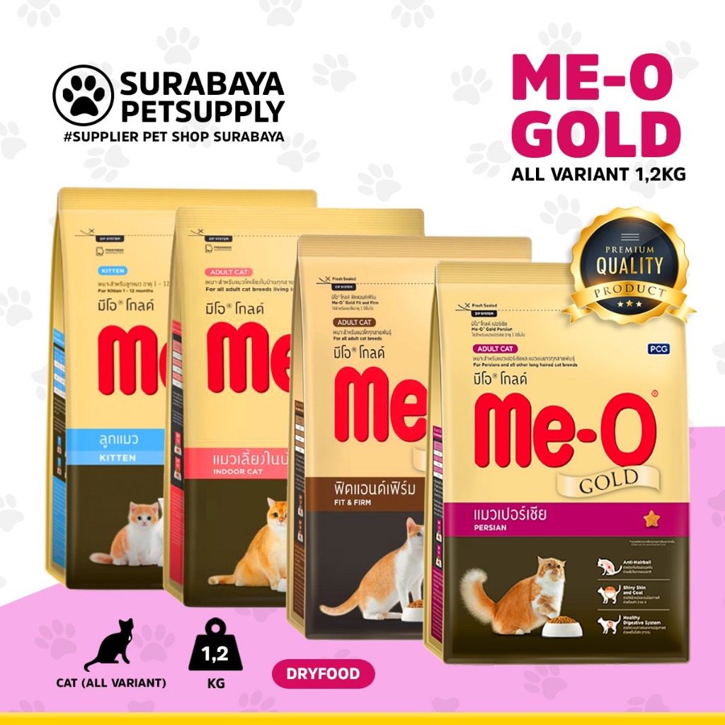 Meo gold dryfood all variant 400Gram 1,2KG - Me-o gold dry food kitten - Meo gold Persian - Meo Gold
