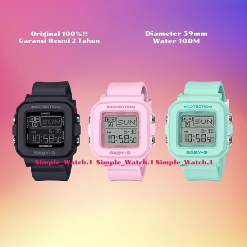 Original 100% Casio BABY-G BGD-10-1DR BGD-10-3DR BGD-10-4DR Jam Tangan Wanita Digital BGD10  Garansi