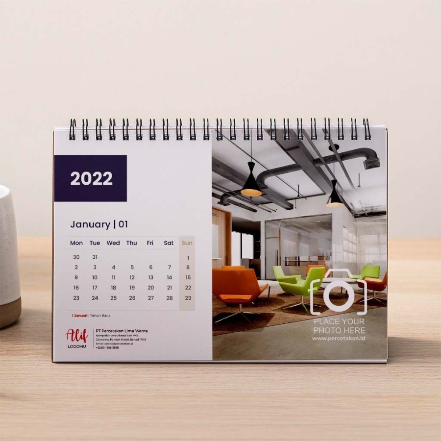 

KALENDER MEJA UKURAN 15X21 4 LEMBAR CUSTOM FULL JILID SPIRAL AC260 GSM