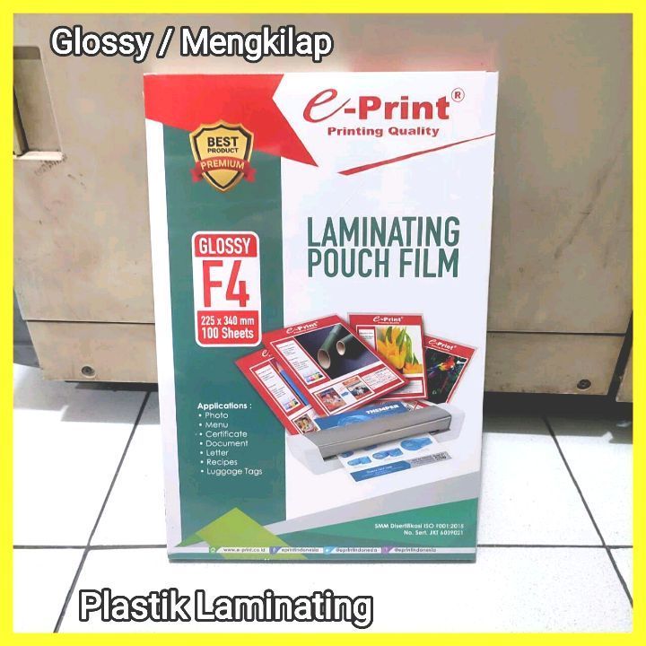 

PLASTIK LAMINATING A4 & F4 PER LEMBAR