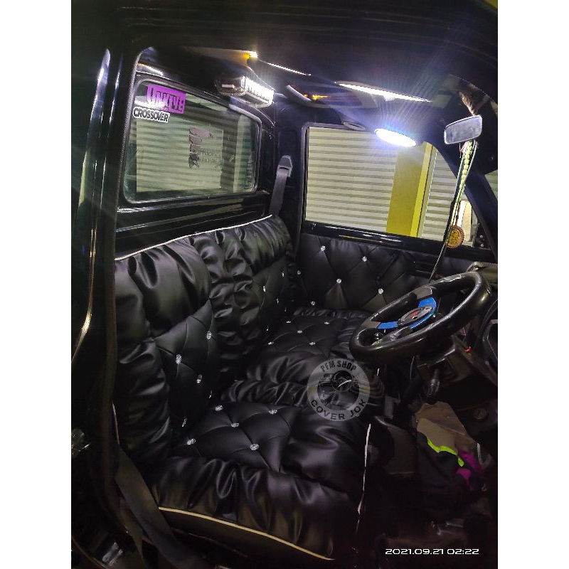 Sarung Jok/ Cover Jok+Plafon+Stir Model Sofa Kancing Mobil Pickup L300,Grandmax,Carry,Futura dan lai