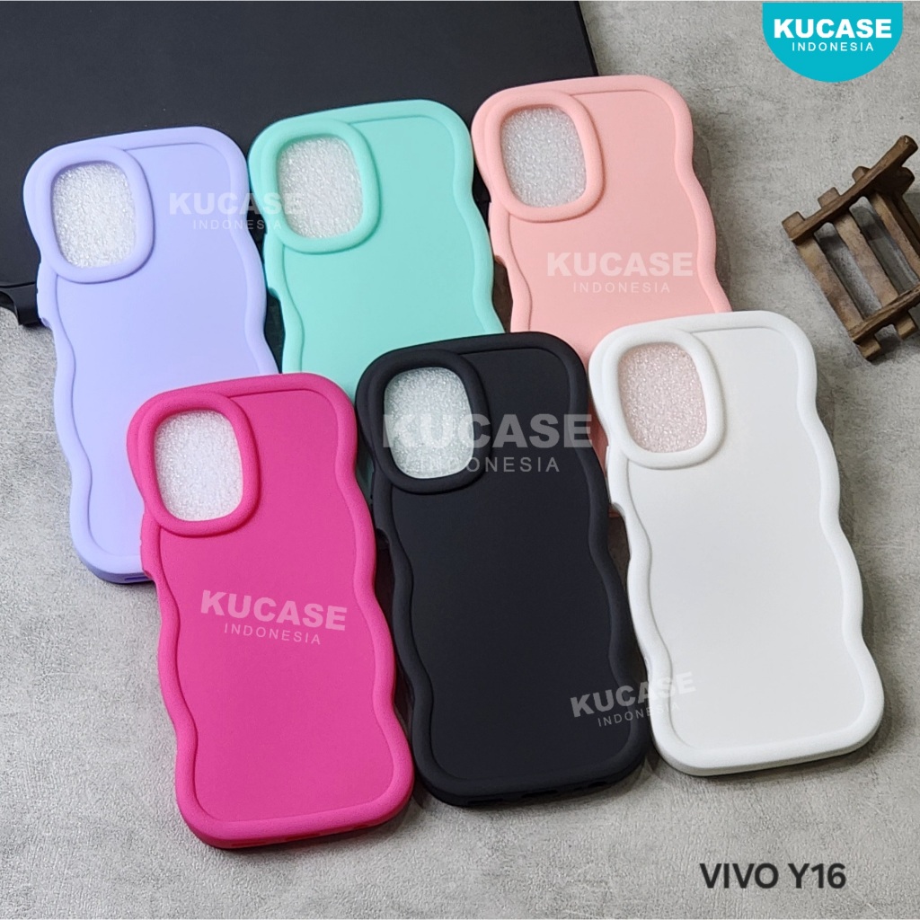 Kucase - Softcase Macaron Gelombang Warna Case Vivo Y16 Vivo Y17 Vivo Y15 Vivo Y12 Vivo Y17s Vivo Y2