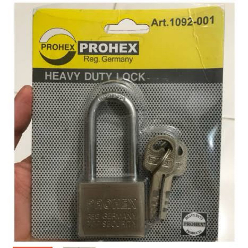 Prohex Kunci Gembok Leher Panjang 40 mm Satin Gembok Putih Chrome Prohex Termurah Berkualitas