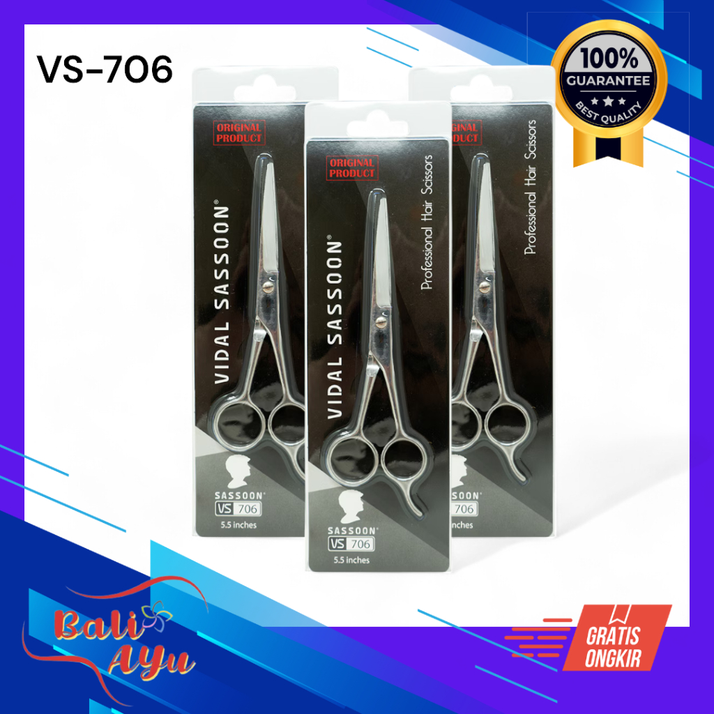 VIDAL SASSOON GUNTING POTONG PRO 5,5"  VS-706 / GUNTING POTONG RAMBUT VIDAL SASSOON 5,5" VS-706