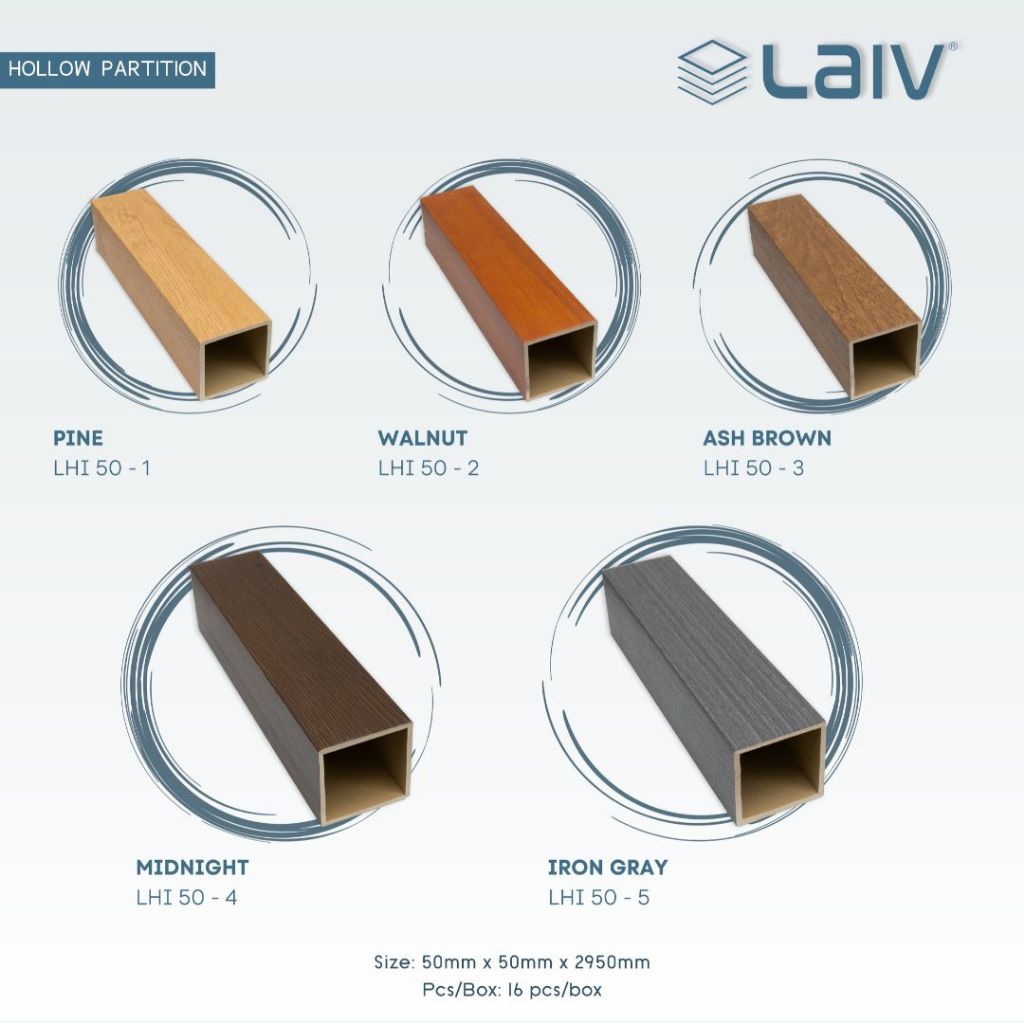 Hollow PVC Indoor / Pembatas Ruangan Interior / PVC Wall Panel Square Tube/Area Bandung/Hollow PVC.K