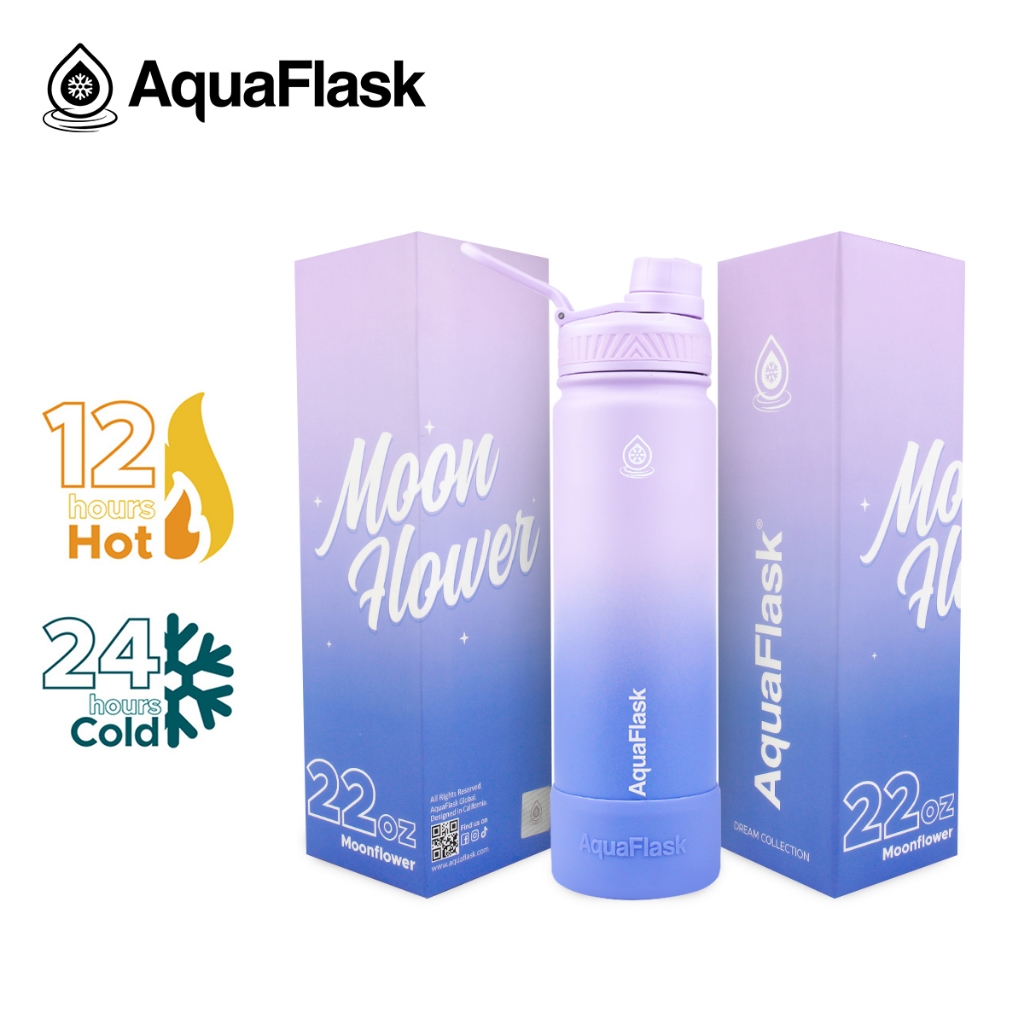 AquaFlask Dream Collection 4.0 Bottles 22oz / 32oz / 40oz - Moon Flower