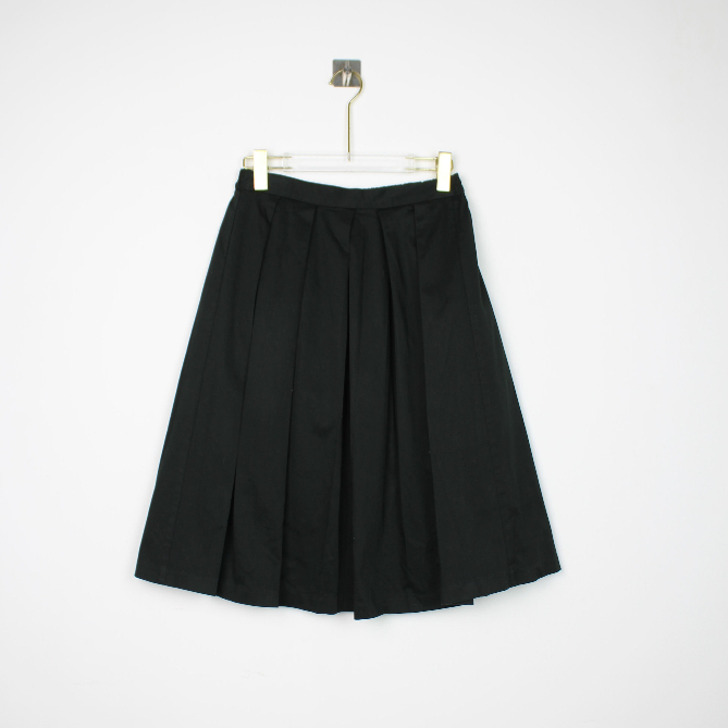 Bawahan GU Uniqlo Midi Skirt Hitam Preloved