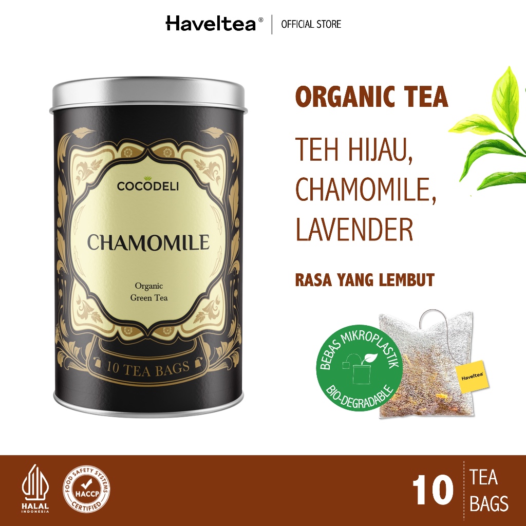 

CHAMOMILE | Big Tin | Cocodeli by Haveltea Organic | Teh Hijau Chamomile Lavender