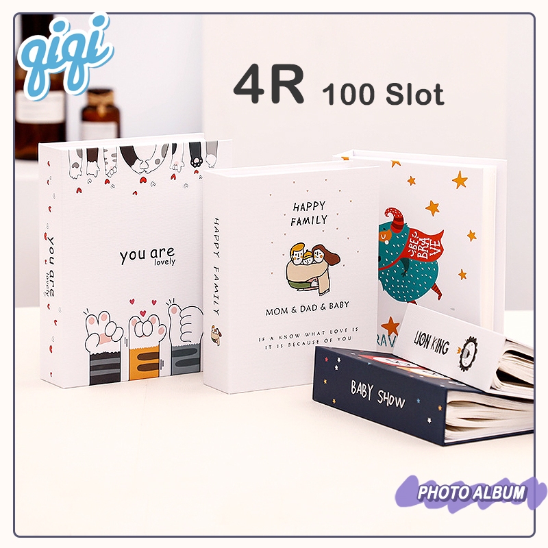 Buku album foto 4r isi 100 Slot album foto polaroid 4r album photocard keluarga 4r-Qiqi Treasure