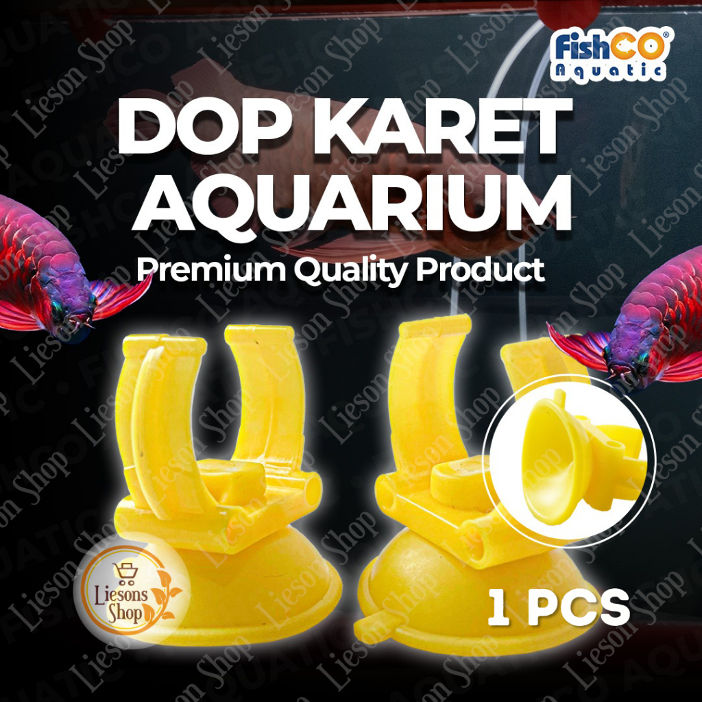 Fishco Dop Karet Lampu Aquarium Suction Cup – Karet Heater Kuning
