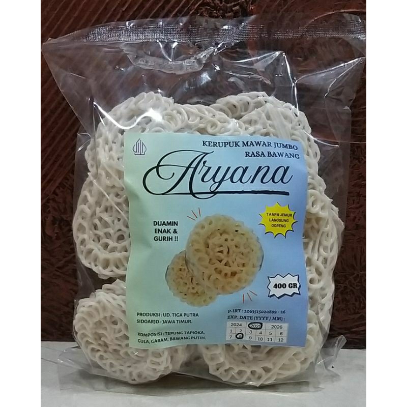 

Kerupuk Mawar Jumbo Aryana 400gr