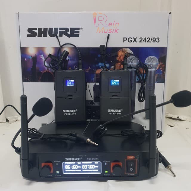Mic Wireless Shure PGX 242/93 isi 4 - 2 jepit 2 clip on