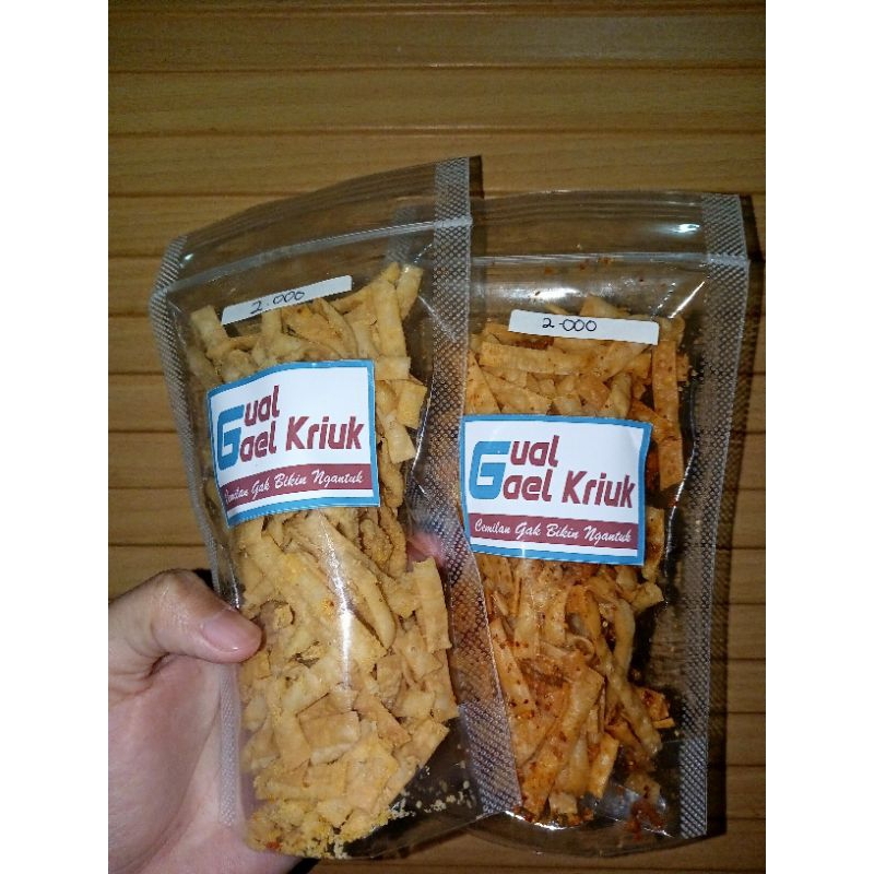 

Cemilan Gual Gael Kriuk Stik homemade