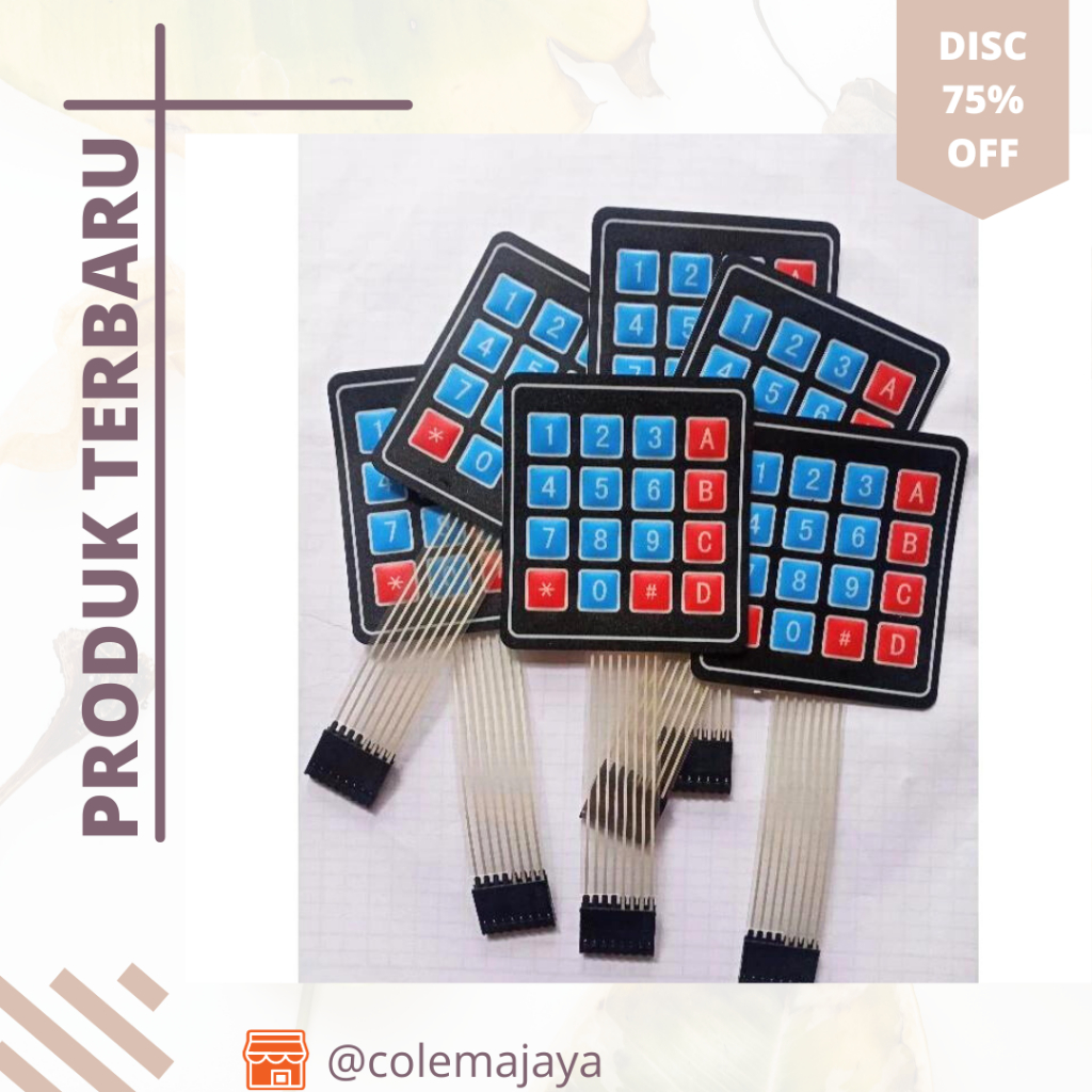 KEYPAD PERTAMINI POM MINI POMMINI|ORIGINAL TOMBOL|Keypad Arduino 4x4 keypad pertamini pom mini