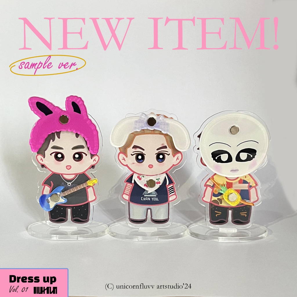 EXO Dress Up Magnet Standee Acrylic CHANYEOL BAEKHYUN SUHO