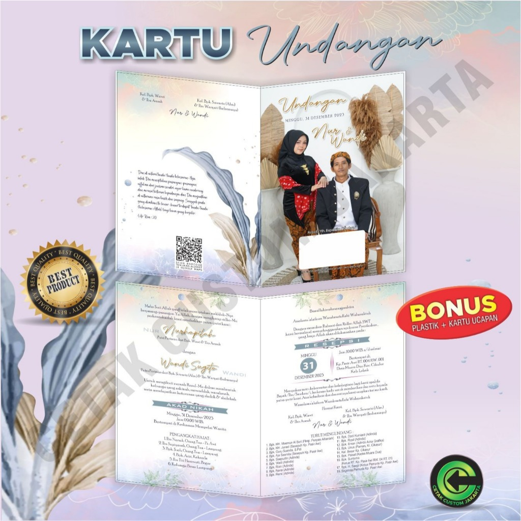 CETAK UNDANGAN , SURAT UNDANG PERNIKAHAN , SURAT UNDANG KHITANAN ,BAHAN AC,TIK,JASMIN, FREE DESIGN